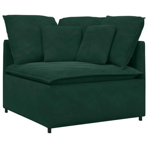 Modularna sofa s jastucima, baršunasta tamnozelena - Tamnozelena Tamnozelena Cijena