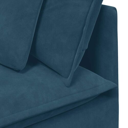 Modularna sofa s jastucima, plava baršunasta - Plava 1 Cijena