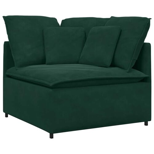 Modularna sofa s jastucima, baršunasta tamnozelena - Tamnozelena 1 Tamnozelena Cijena