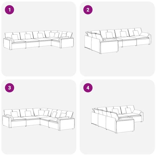 Modularna sofa s jastucima, baršunasta, svijetlosiva - Svjetlosiva Svjetlosiva Cijena