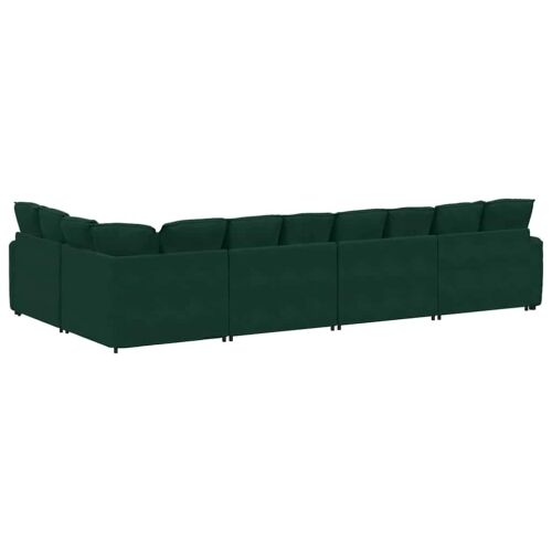 Modularna sofa s jastucima, baršunasta tamnozelena - Tamnozelena 1 Tamnozelena Cijena