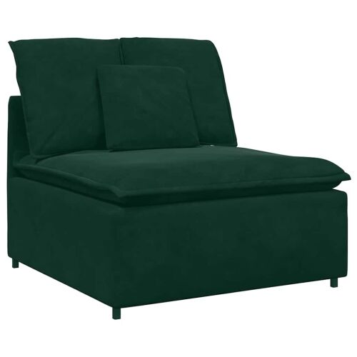 Modularna sofa s jastucima, baršunasta tamnozelena - Tamnozelena 1 Tamnozelena Cijena