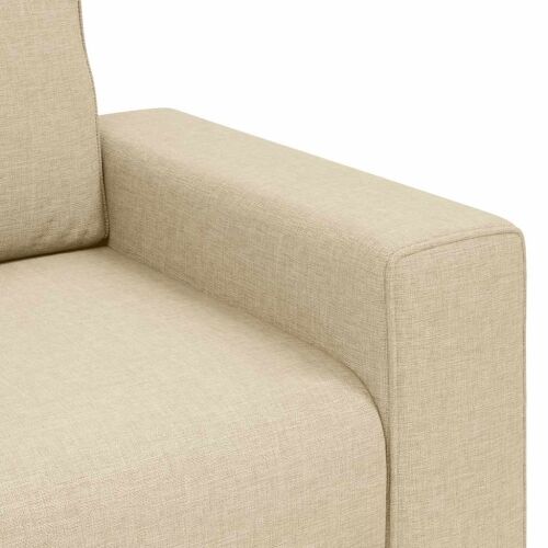 3-dijelni set sofa s jastucima, krem tkanina Cijena