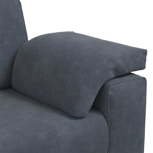 3-dijelni set sofa s jastucima, tamno sivi baršun - Tamno siva 1 Tamno siva Cijena
