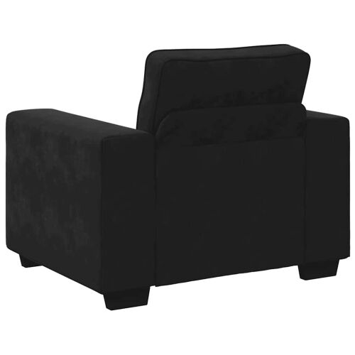 3-dijelni set sofa s jastucima crni baršun - Crna 1 Crna Cijena