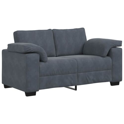 Dvodijelni set sofa s jastucima, tamno sivi baršun - Tamno siva 1 Tamno siva Cijena