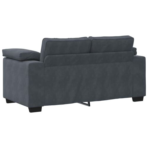 Dvodijelni set sofa s jastucima, tamno sivi baršun - Tamno siva 1 Tamno siva Cijena
