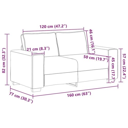 Dvodijelni set sofa s jastucima, taupe tkanina - Sivo-smeđa 1 Sivo-smeđa Cijena