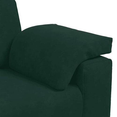 Dvodijelni set sofa s jastucima, tamnozeleni baršun Cijena