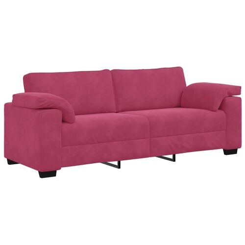 Dvodijelni set sofa s jastucima, vinsko crveni baršun Cijena