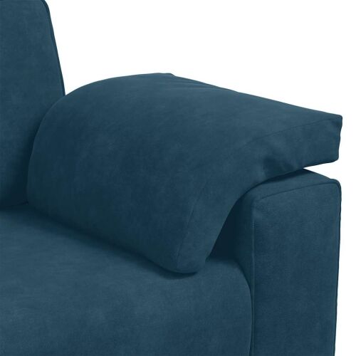 Dvodijelni set sofa s jastucima, plavi baršun Cijena