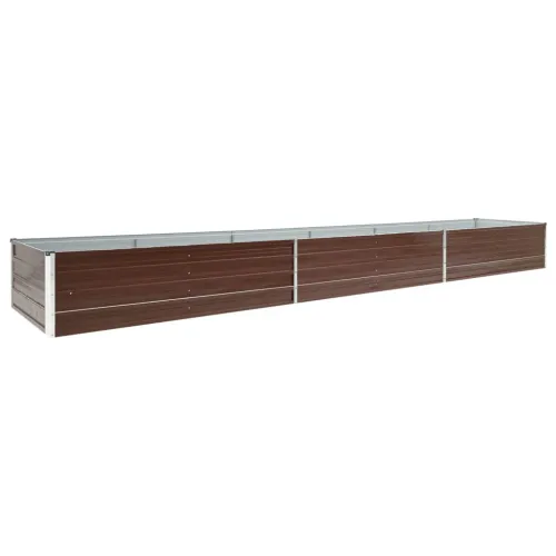 Povišena gredica - Vrtna gredica od pocinčanog čelika 480x80x45 cm smeđa - Smeđa 480 x 80 x 45 cm 1 Cijena