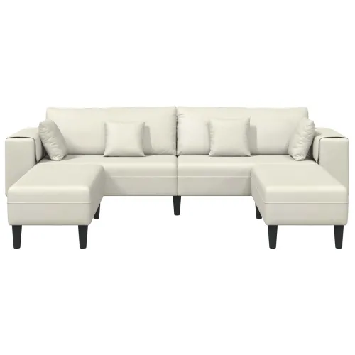 Sofa 3 kom. Krema Baršun - Krema s otomanom Cijena