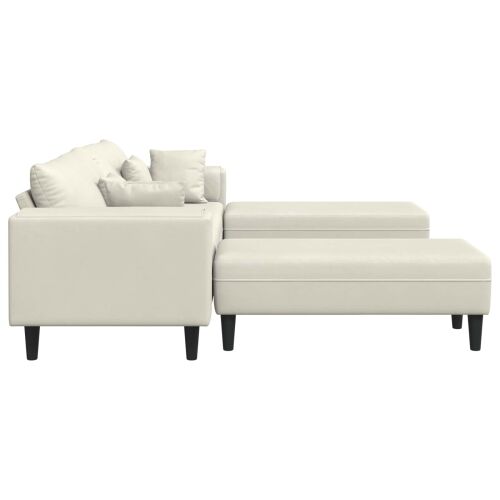 Sofa 3 kom. Krema Baršun - Krema s otomanom Cijena