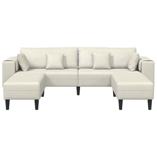 Sofa 3 kom. Krema Baršun - Krema s otomanom Cijena