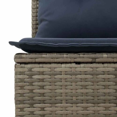 Sjedeća garnitura za vrt Siva 55 x 55 x 37 cm poliratan - Siva Cijena