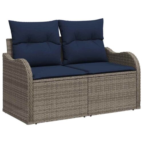Sjedeća garnitura za vrt Siva 55 x 55 x 37 cm poliratan - Siva Cijena