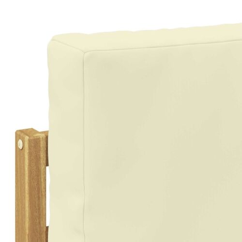 Set vanjskih sofa 3 kom. - Bijela i krem vodoravne letvice Cijena