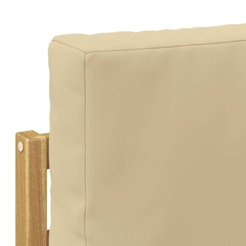Set vanjskih sofa 3 kom. - Bijela i bež vodoravne letvice Cijena