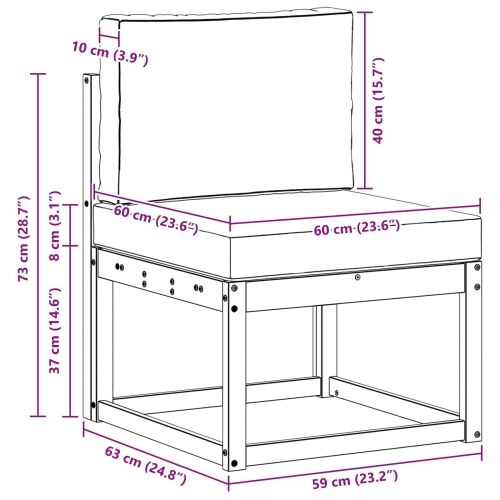 Set vanjskih sofa 3 kom. - bijela i antracit Okomite letvice Cijena