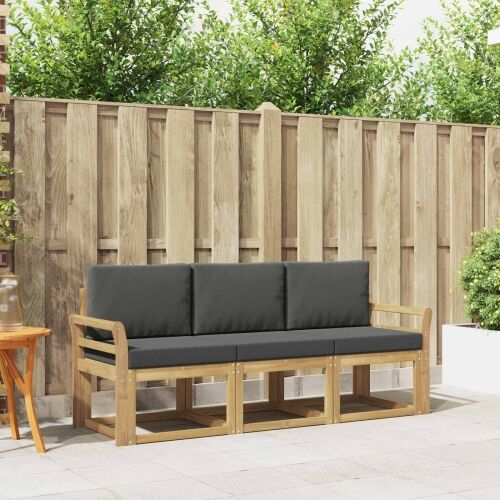 Set vanjskih sofa 3 kom. - bijela i antracit Zakrivljeni Cijena