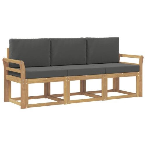 Set vanjskih sofa 3 kom. - bijela i antracit Zakrivljeni Cijena