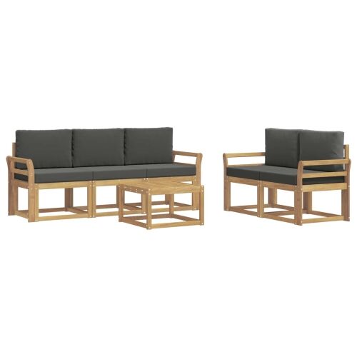 Set vanjskih sofa 6 kom. - bijela i antracit Zakrivljeni Cijena
