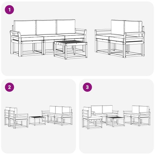 Set vanjskih sofa 6 kom. - bijela i antracit Zakrivljeni Cijena