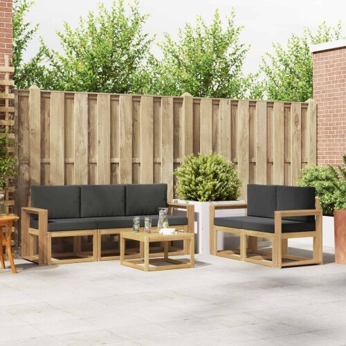 Set vanjskih sofa 6 kom. - bijela i antracit Široka ravnina Cijena
