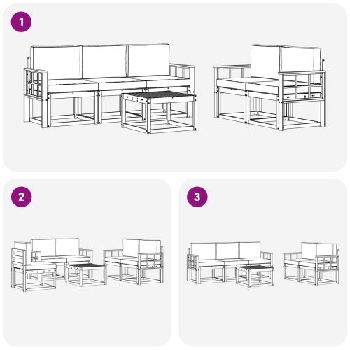 Set vanjskih sofa 6 kom. - bijela i antracit Mreža Cijena
