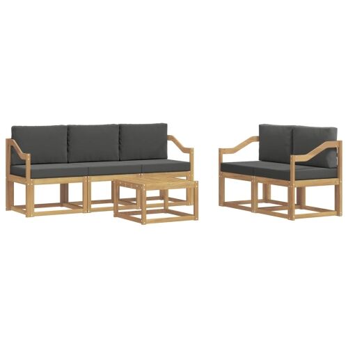 Set vanjskih sofa 6 kom. - bijela i antracit Nagnuto Cijena