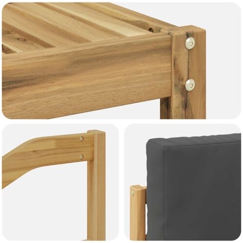 Set vanjskih sofa 6 kom. - bijela i antracit Nagnuto Cijena