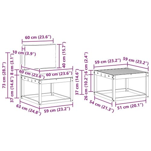 Set vanjskih sofa 7 kom. - Bijela i bež vodoravne letvice Cijena