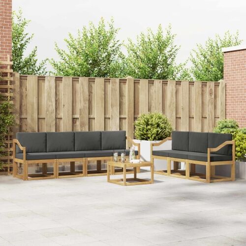 Set vanjskih sofa 7 kom. - bijela i antracit Nagnuto Cijena
