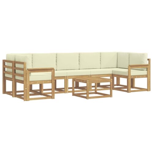Set vanjskih sofa 6 kom. - Bijela i krem Otvoreni okvir Cijena