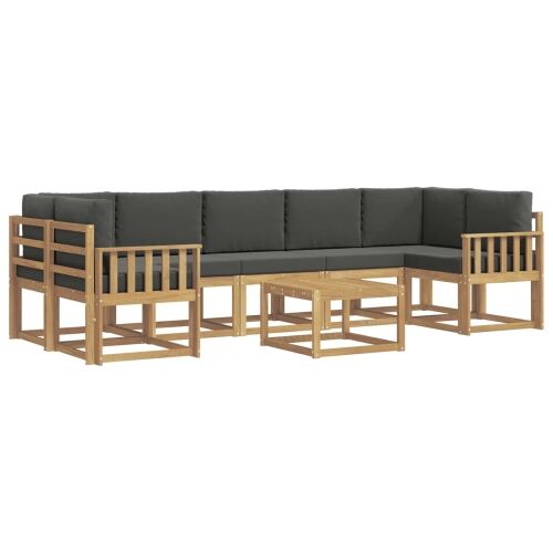 Set vanjskih sofa 6 kom. - bijela i antracit Okomite letvice Cijena