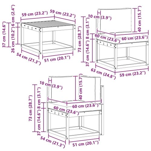 Set vanjskih sofa 6 kom. - Bijela i krem Zakrivljeni Cijena