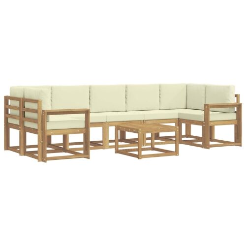 Set vanjskih sofa 6 kom. - Bijela i krem Široka ravnina Cijena