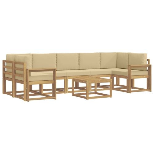 Set vanjskih sofa 6 kom. - Bijela i bež Široka ravnina Cijena