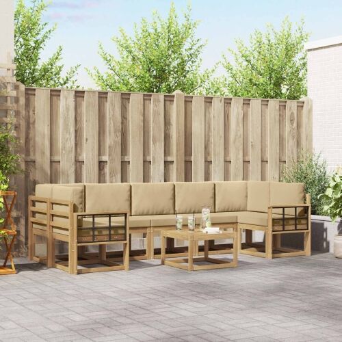 Set vanjskih sofa 6 kom. - Bijela i bež Mreža Cijena