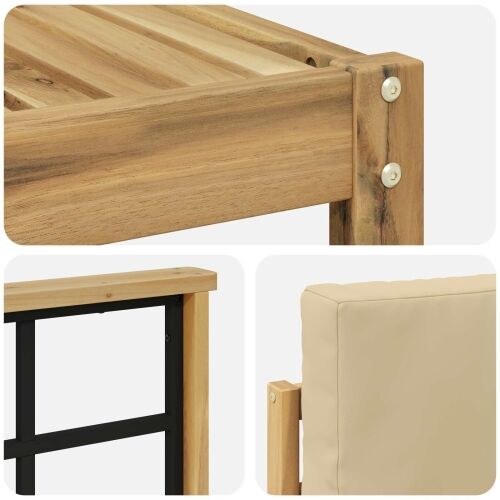 Set vanjskih sofa 6 kom. - Bijela i bež Mreža Cijena
