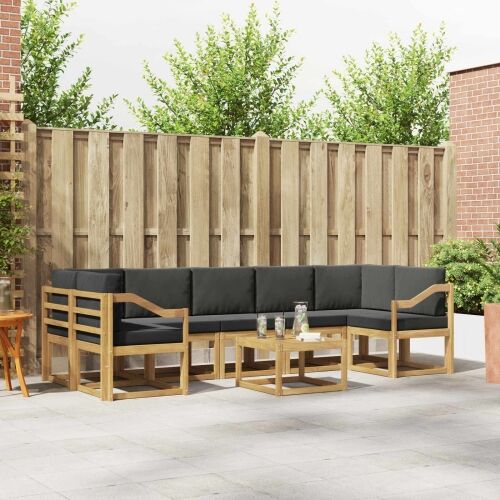 Set vanjskih sofa 6 kom. - bijela i antracit Nagnuto Cijena