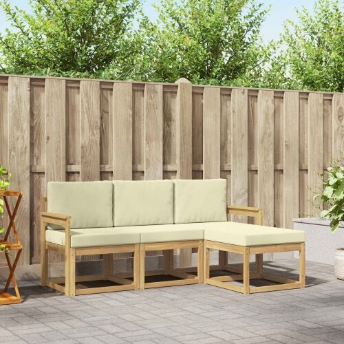 Set vanjskih sofa 4 kom. - Bijela i krem Otvoreni okvir Cijena