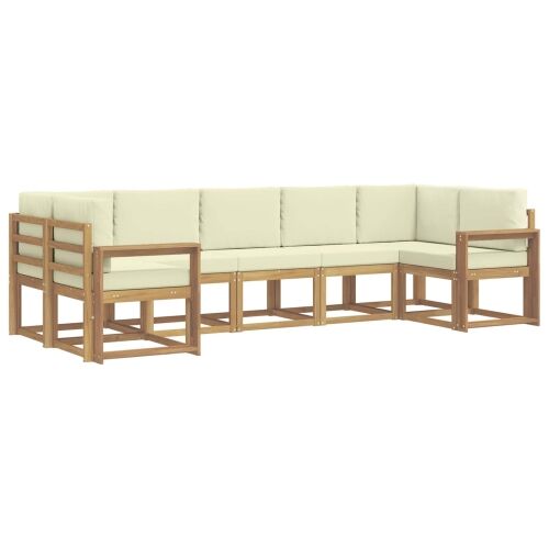 Set vanjskih sofa 7 kom. Bijela i krem - Bijela i krem Široka ravnina Cijena