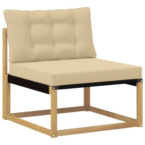 Set vanjskih sofa 8 kom. Bijela i bež - Bijela i bež vodoravne letvice Cijena