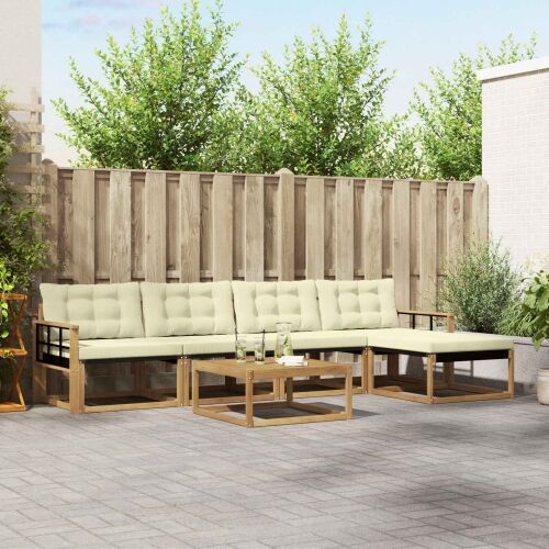 Set vanjskih sofa 6 kom. Bijela i krem - Bijela i krem Mreža Cijena