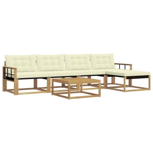 Set vanjskih sofa 6 kom. Bijela i krem - Bijela i krem Mreža Cijena