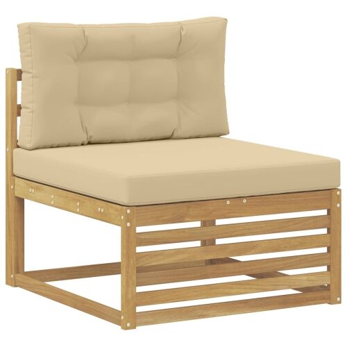 Set vanjskih sofa 4 kom. Bijela i bež - Bijela i bež Zakrivljeni Cijena