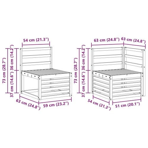 Set vanjskih sofa 4 kom. Bijela Čvrsto drvo akacije - Bijeli Okomite letvice Cijena