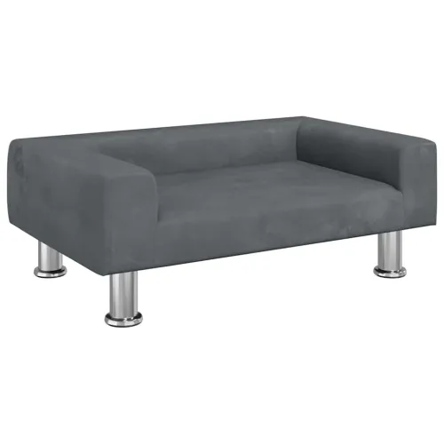 Krevet za pse tamnosivi 70x45x26,5 cm baršunasti - Tamno siva 70 x 45 x 26.5 cm Cijena